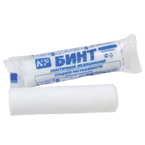 Бинт фиксирующий эластичный 6 см х 4 м, индивидуальная упаковка, NF 0951