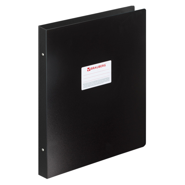 Папка на 4 кольцах BRAUBERG (БРАУБЕРГ) "Стандарт", А3, вертикальная, 30 мм, черная, до 250 листов, 0