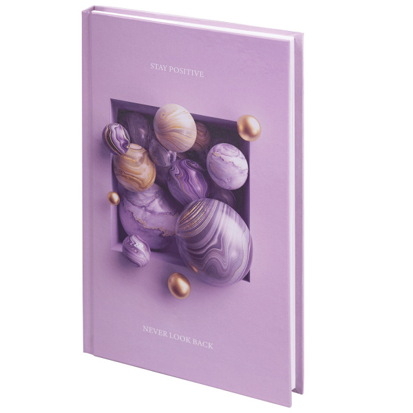 Блокнот А5 134х206мм, 80л, твёрдый, клетка, STAFF, Мрамор, 114415