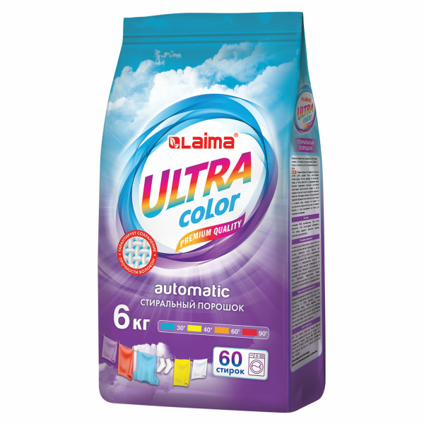 Стиральный порошок LAIMA автомат 6кг ULTRA Color, УЛУЧШЕННАЯ ФОРМУЛА