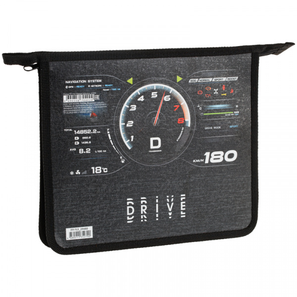 Папка для тетрадей 1 отделение А5 ArtSpace "Drive", пластик/картон, на молнии ПТ-715_29480