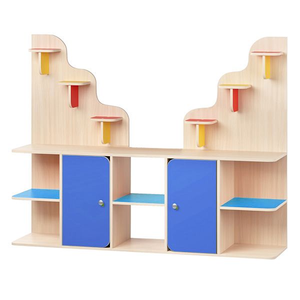 Уголок природы. Габариты (ШхГхВ):1710х420х1300. Цветной фасад синий