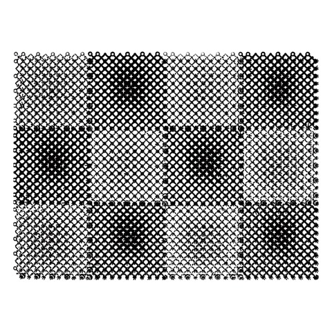 Коврик входной пластиковый грязезащитный "Травка", 560*420*10мм, серый-черный, 23005 