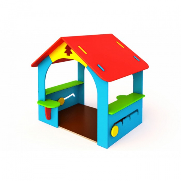 Детский домик "Ёлочка", 2-7 лет, влагостойкая фанера, общая высота	1300мм