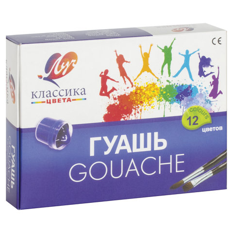 Гуашь ЛУЧ "Классика", 12 цв., 20 мл, 300 г, 19С1277-08