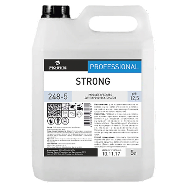 Средство моющее для пароконвектоматов PRO-BRITE STRONG 5л, щелочное, 248-5 Средство моющее для пароконвектоматов PRO-BRITE STRONG 5л, щелочное, 248-5
