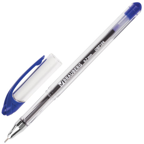 Ручка шариковая масляная BRAUBERG "Smooth Write", корпус прозрачный, узел 0,7 мм, линия 0,35 мм, син