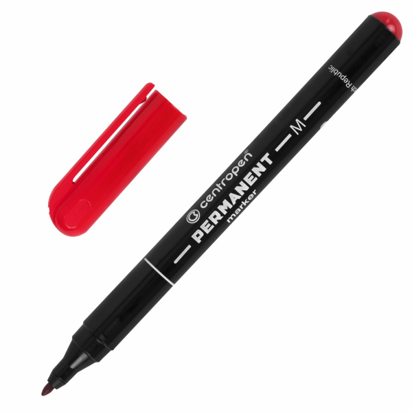 Маркер перманентный CENTROPEN тонк., ширина линии 1 мм, красный, 2846/1