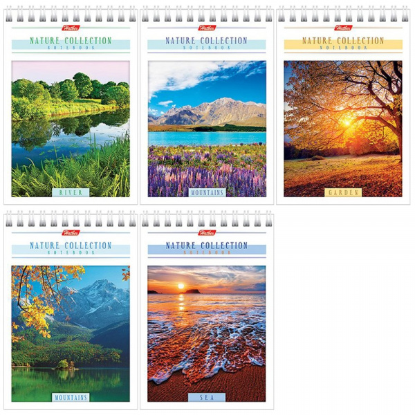 Блокнот А6 80л. на гребне Hatber "Nature Collection"