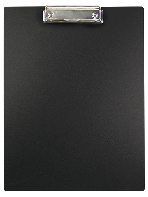 Планшет с зажимом OfficeSpace А4, ПВХ, черный ПС_49757