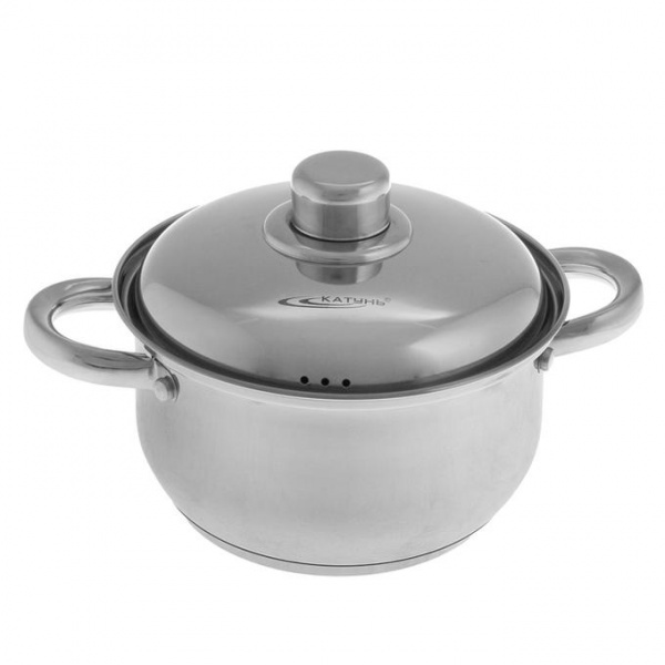 Кастрюля «Гретта», 4,5 л, d=22 см, h=13 см, капсульное дно, металлическая крышка, индукция