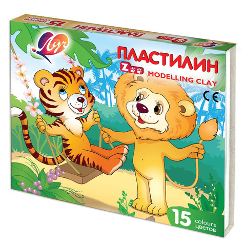 Пластилин ЛУЧ "Zoo", 15 цв., 202,5 г, 20С1357-08