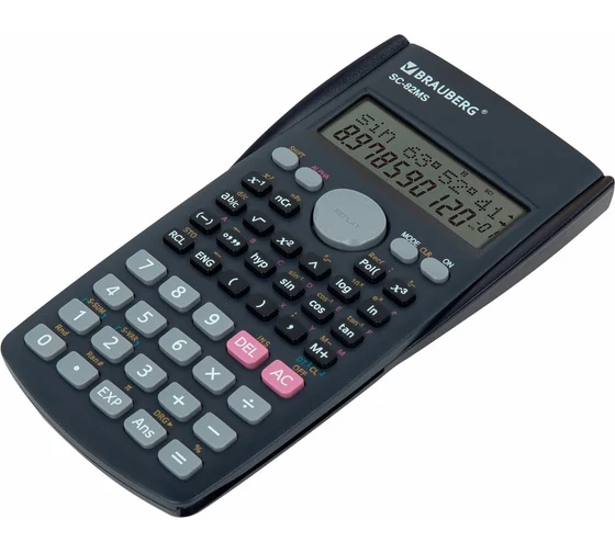 Калькулятор инженерный BRAUBERG SC-82MS (158х85 мм), 240 функций, 10+2 разрядов, темно-синий