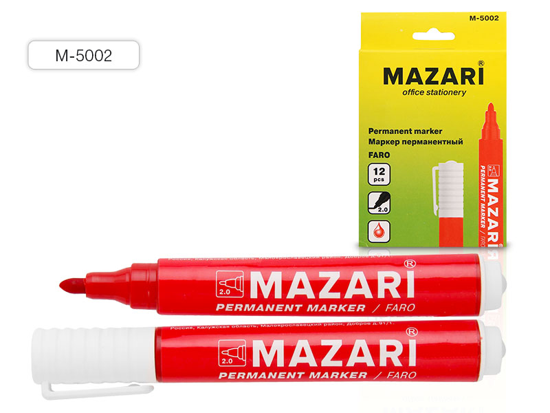 Маркер перманентный, FARO, СИНИЙ, пулевидный пиш.узел 2 мм.