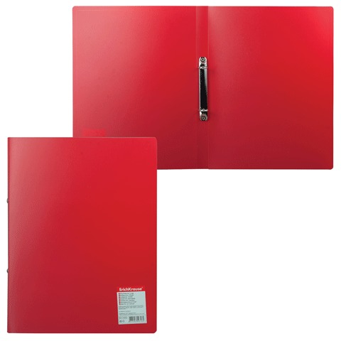 Папка 2 кольца ERICH KRAUSE "Standard", 24мм, красная, 14452