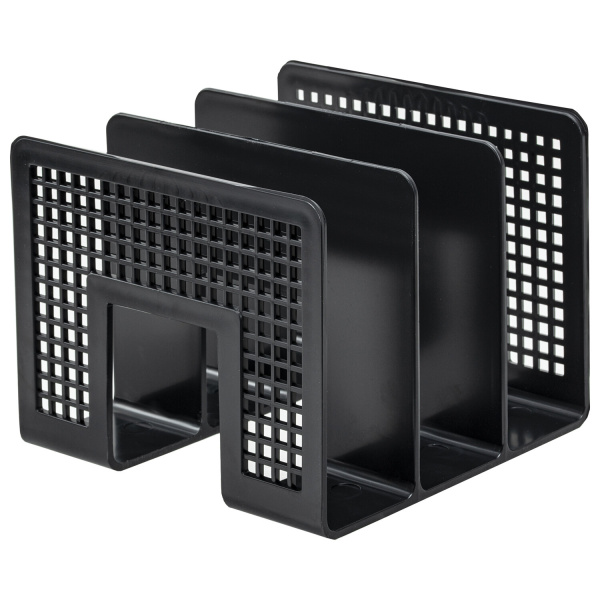 Лоток-сортер для бумаг BRAUBERG "Office-Expert", 3 отделения, 207х212х168 мм, сетчатый черный, 23802