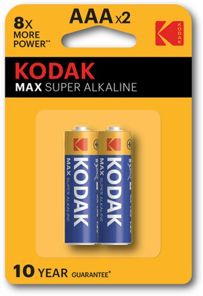 Батарейка алкалиновая"мизинчиковая", KODAK Max Super Alkaline, ААА (LR03,15А)