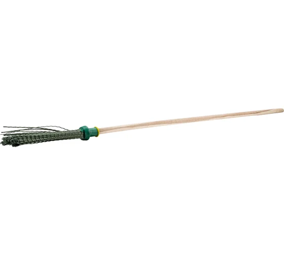 Метла Vega, для улицы, малая, плоская распушенная, с деревянным черенком 120см