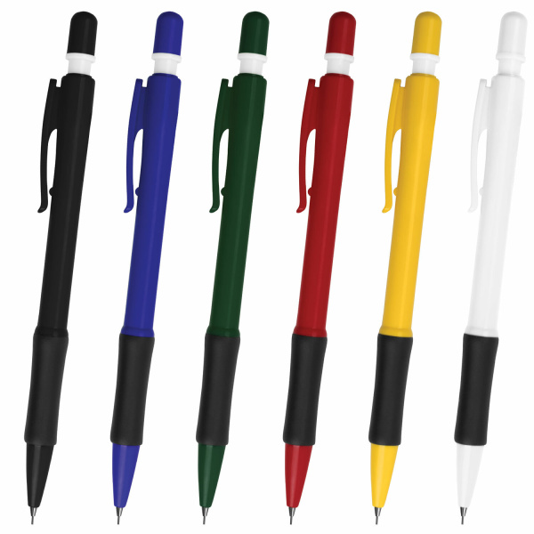 Карандаш мех. BRAUBERG корпус ассорти, рез. держ., ластик, 0,5мм, 180397