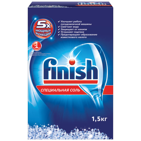 Средство для мытья посуды в посудомоечных машинах FINISH (Финиш), 1,5 кг, соль от накипи 