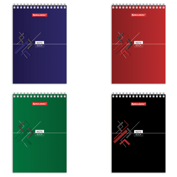 Блокнот МАЛЫЙ ФОРМАТ (97х145 мм) А6, 60 л., гребень, картон, клетка, BRAUBERG, "Стильный", 129827