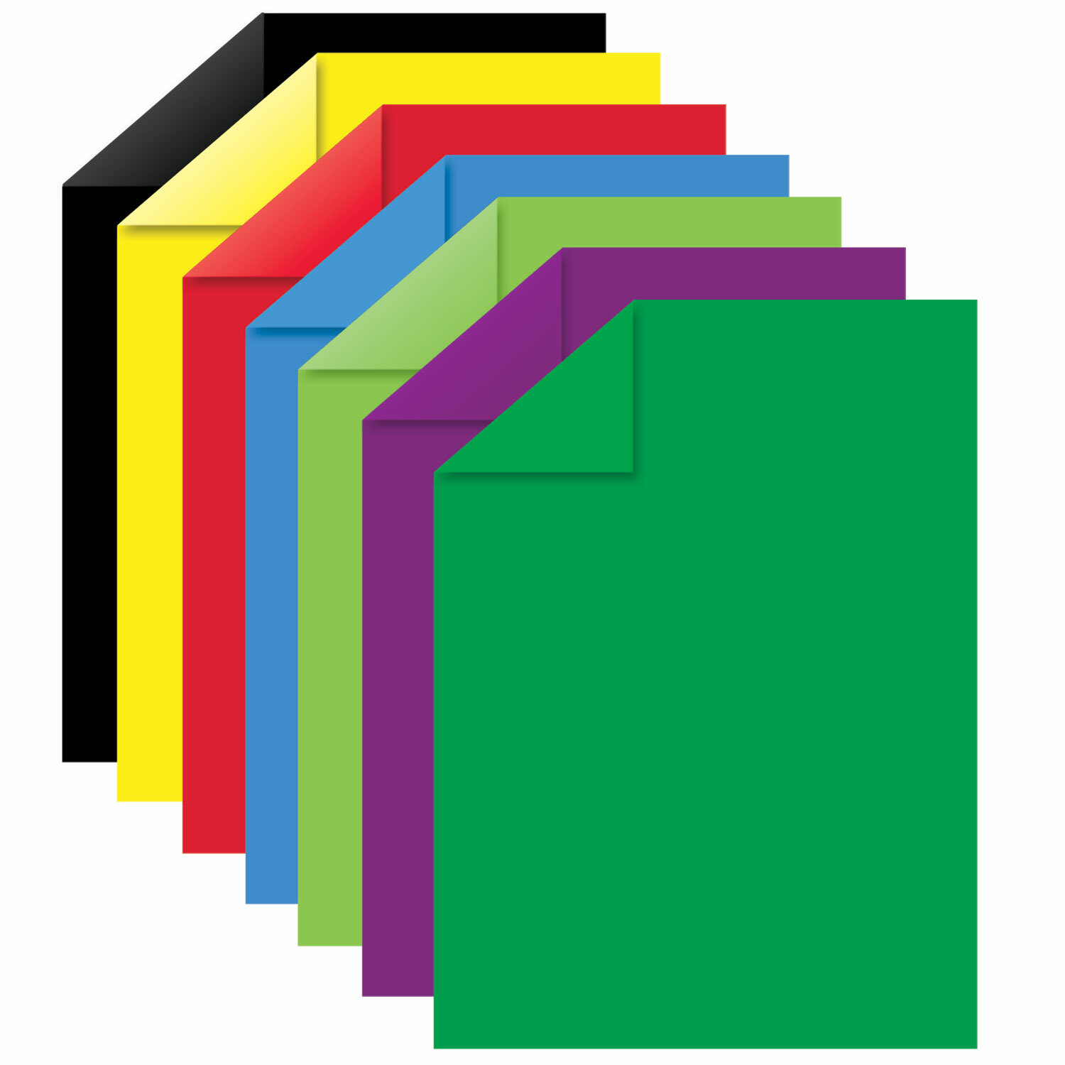 Картон цветной А4 2-сторонний МЕЛОВАННЫЙ,  7л. 7цв., в папке, ЮНЛАНДИЯ, 200х290мм, ФЛАМИНГО, 111318
