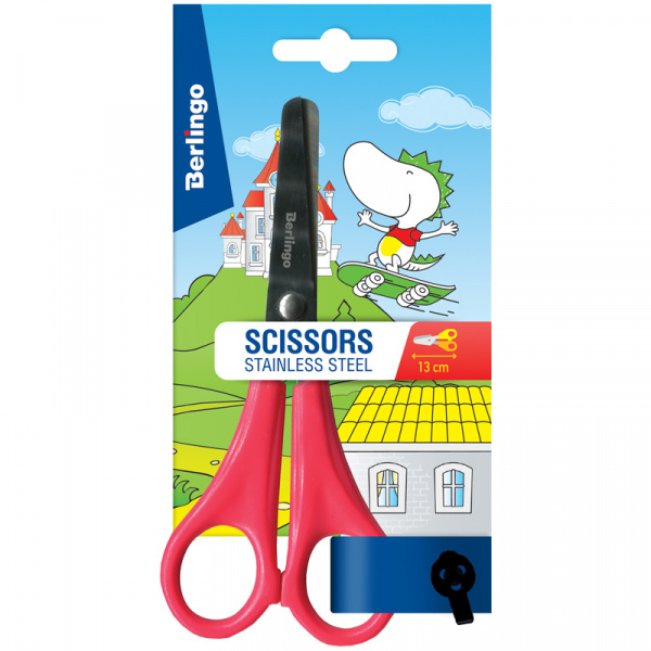 Ножницы детские Berlingo 13см, ассорти, европодвес 14024, 240477 р 