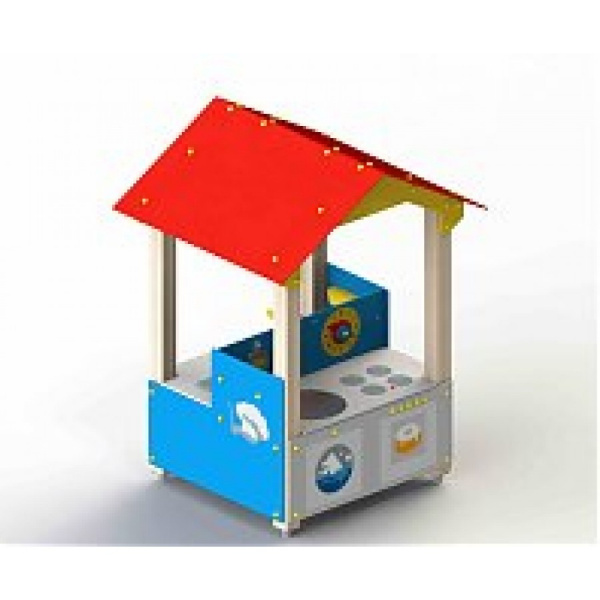 Мастерская-кухня с деревянным навесом, от 2 лет, 1380х1250 мм, Н=1870 мм