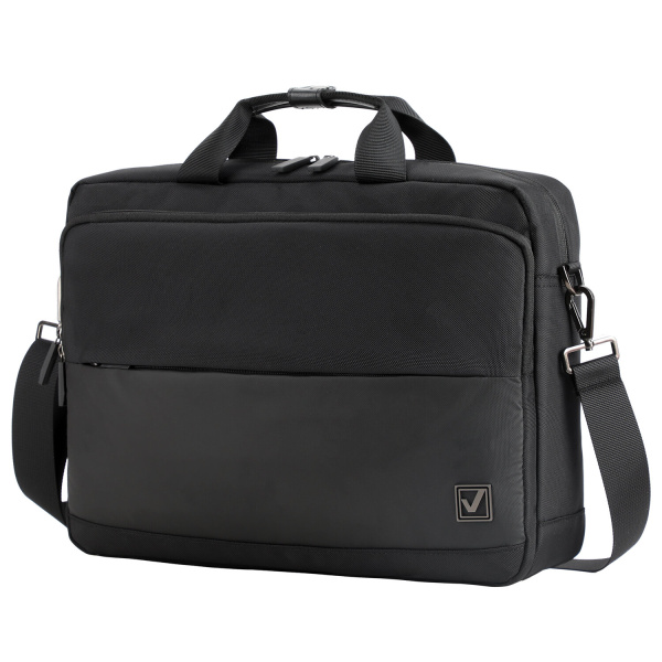 Сумка портфель BRAUBERG Expert с отделением для ноутбука 15,6", 2 отделения, черная, 30х40х10 см
