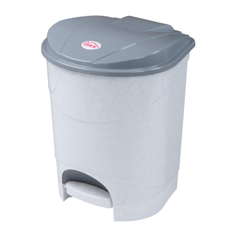 Ведро-контейнер для мусора с педалью IDEA, 11 л., серое (в33*ш20*г27см), М2891