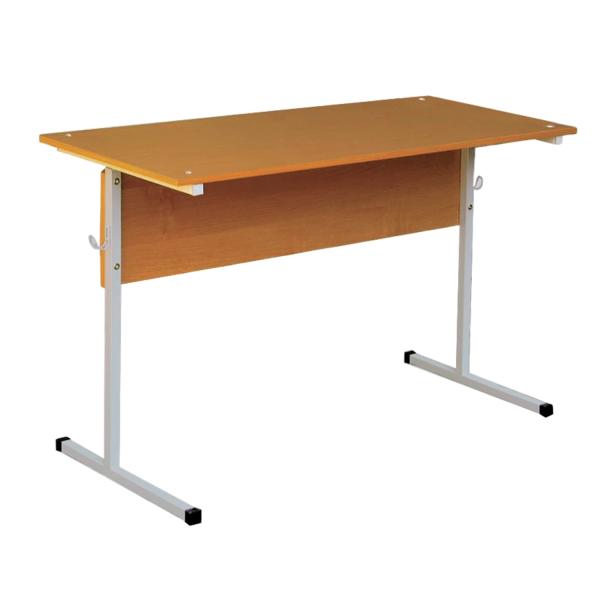 Стол ученический 2-местный 1200*500*820 7гр.(клен 16мм, м/к серый)