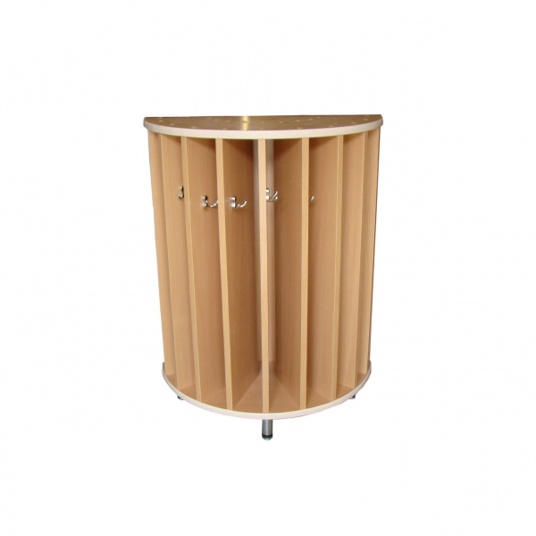 Шкаф для полотенец полукруглый 10-ти местный, ЛДСП, 630*320*850 , бук