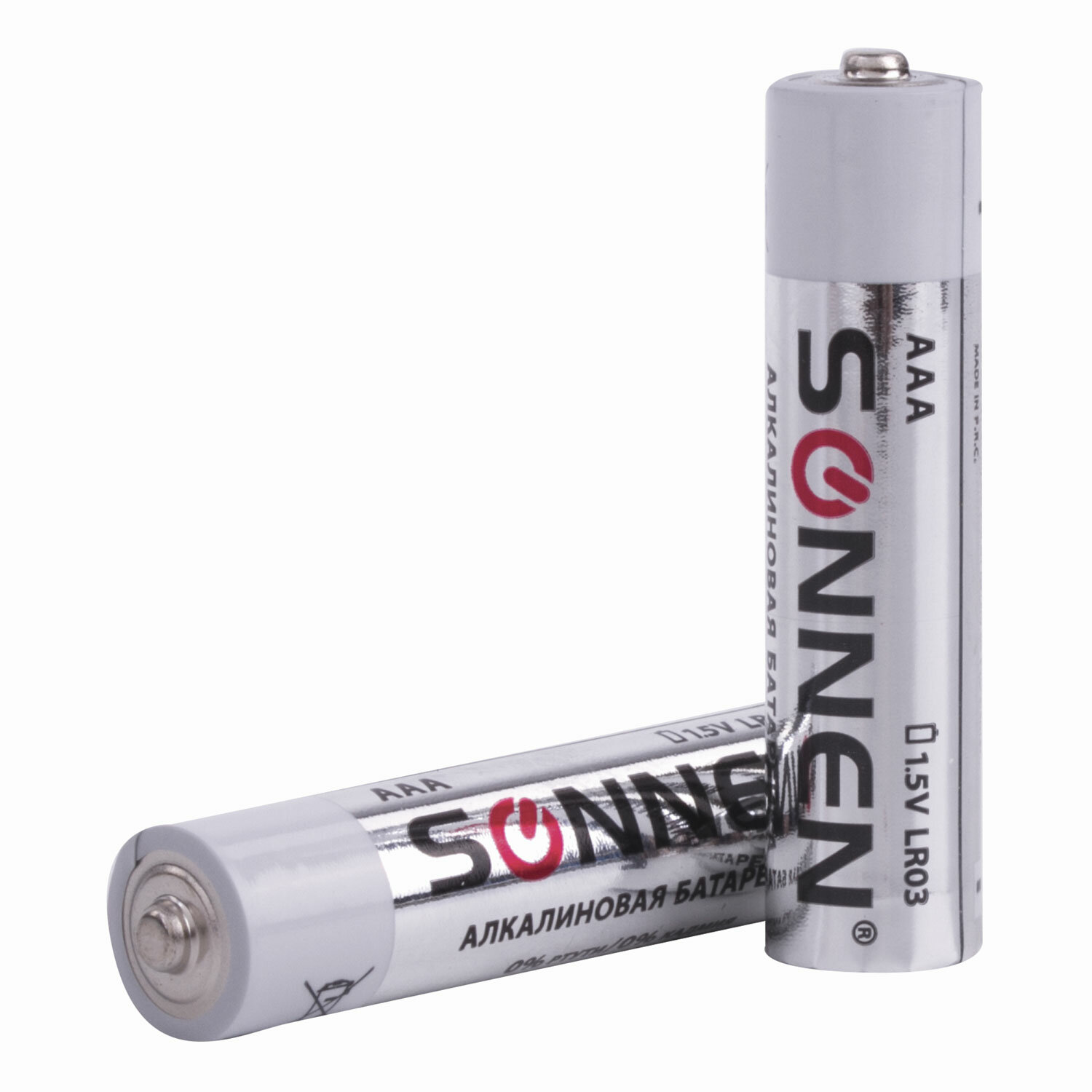 Батарейки SONNEN Alkaline, AAA (LR03, 24А), алкалиновые, 451089