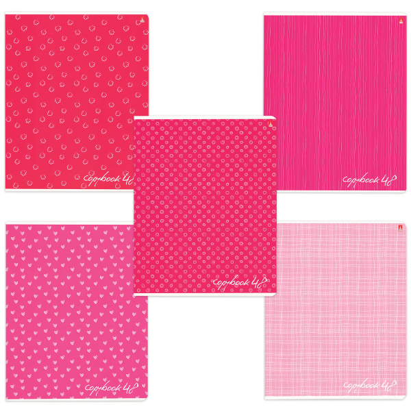 Тетрадь 48л. клетка АЛЬТ, скоба, глянцевый лак, "FRESH - РОЗОВАЯ" (5 видов), 7-48-442 Тетрадь 48л. клетка АЛЬТ, скоба, глянцевый лак, "FRESH - РОЗОВАЯ" (5 видов), 7-48-442