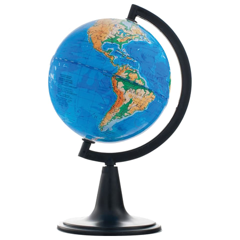 Глобус физический диаметр 120 мм (Россия), 10001