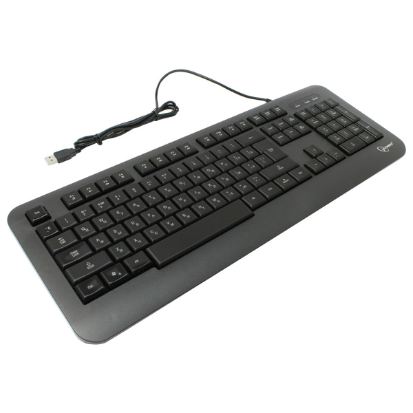 Клавиатура проводная с подсветкой клавиш GEMBIRD KB-230L, USB, 104 клавиши, с подсветкой, черная