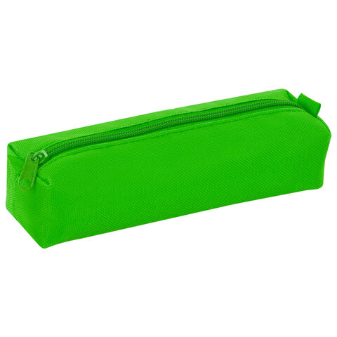Пенал-тубус STAFF на молнии, текстиль, зеленый, 20*5 см, 104389