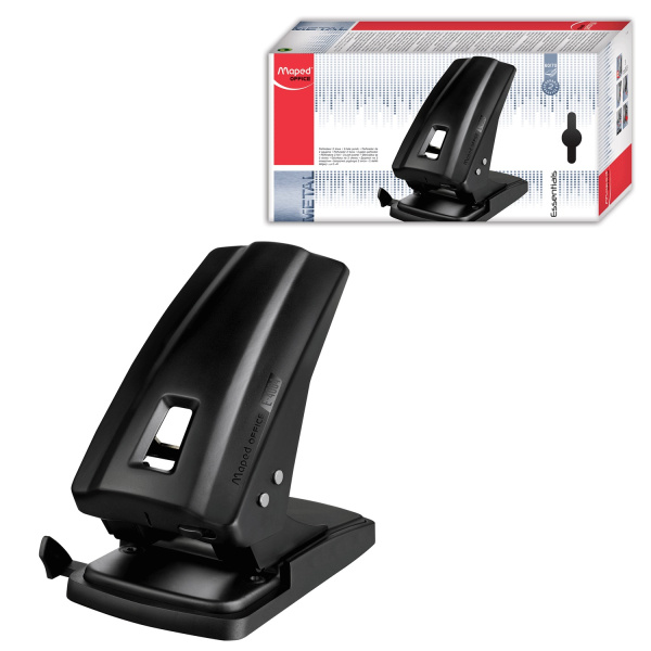 Дырокол MAPED (Франция) "Essentials", металлический мощный, на 70 листов