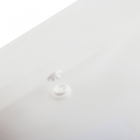 Папка-конверт с кнопкой KLERK , А4, до 100 листов, прозрачная, 0,12мм, 212660