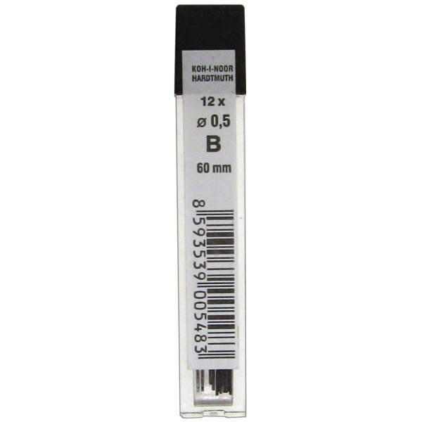 Грифель запасной KOH-I-NOOR B 0,5 мм, 12 шт., 4152/B