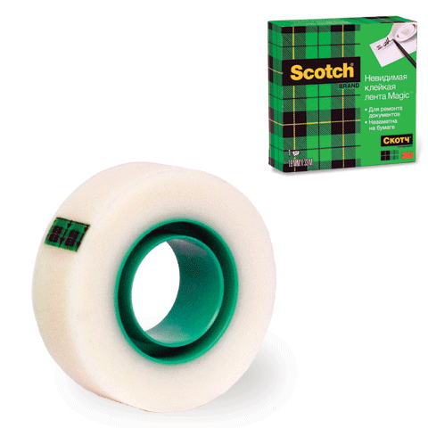 Клейкая лента 19мм*33м SCOTCH "Magic", 810-1933,FT510281676,(3М,США)