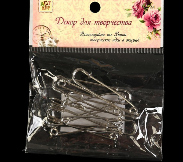 Набор декора для творчества "Булавка" набор 10 шт 5,5х1,2 см
