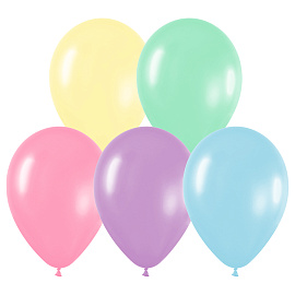 Воздушные шары М12/30см, MESHU "Macaroons", пастель, ассорти