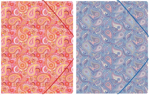 Папка на резинке Berlingo "Пейсли"А4, 500мкм, рисунок