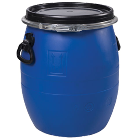 Бочка 48л, OpenTop, полиэтилен (ПЭНД), крышка с хомутом, диам. 323мм, для пищевых и химич продуктов  Бочка 48л, OpenTop, полиэтилен (ПЭНД), крышка с хомутом, диам. 323мм, для пищевых и химич продуктов