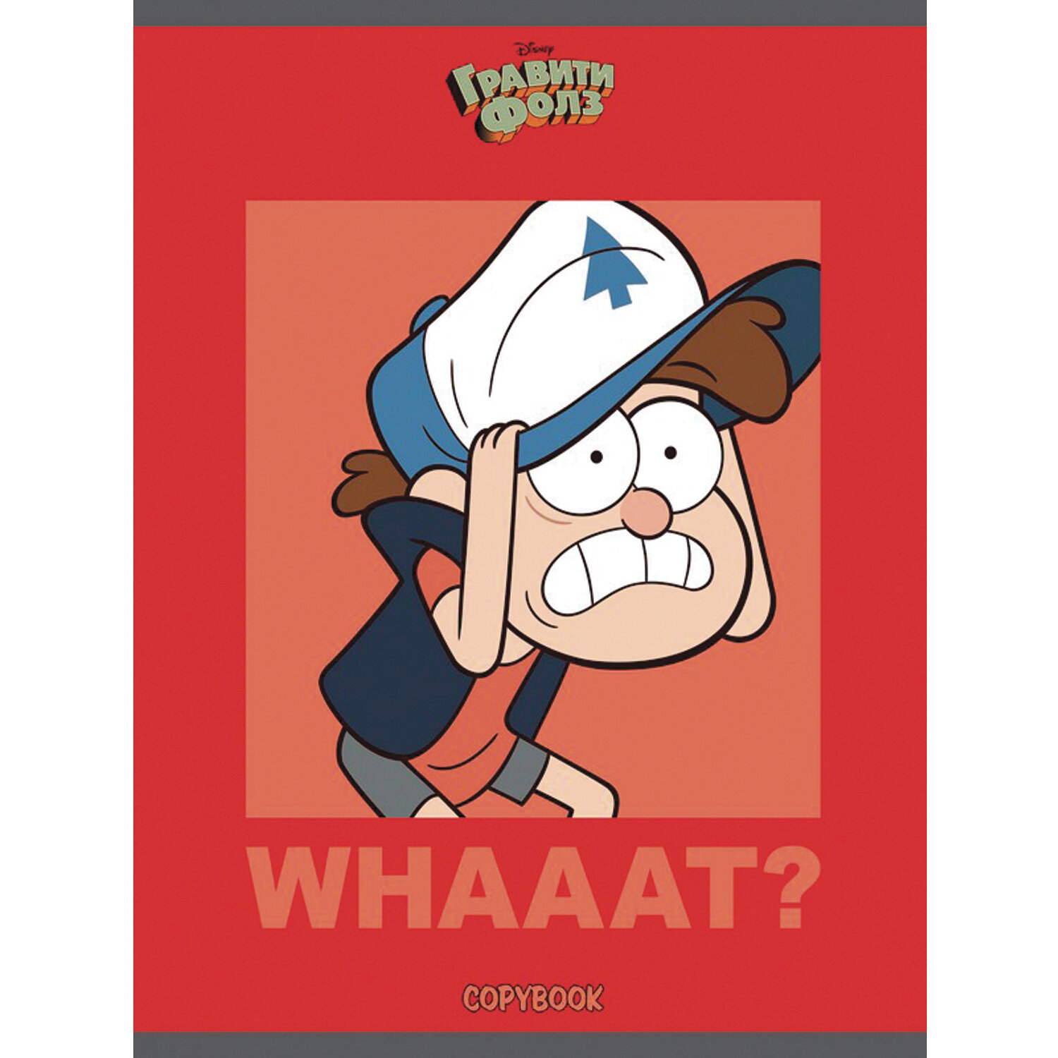 Тетрадь 48л. клетка HATBER, скоба, обложка картон, Гравити Фолз (5 видов в спайке), 48Т5В1