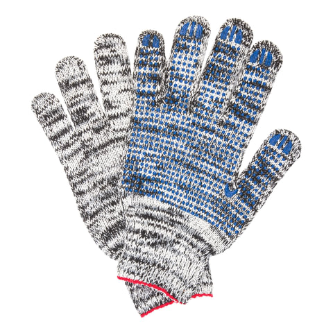 Перчатки хлопчатобумажные, 7 класс, 60-62 г, 216 текс, ПВХ-точка, ЛАЙМА ПРОФИ, МЕЛАН