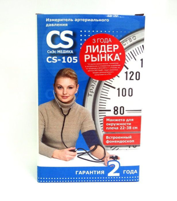 Тонометр механический CS  CS-105 (встроенный фонендоскоп)