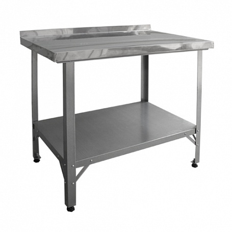 Стол разделочный с бортом ЭКОНОМ ЦК СРОб-800х600 полка-решетка