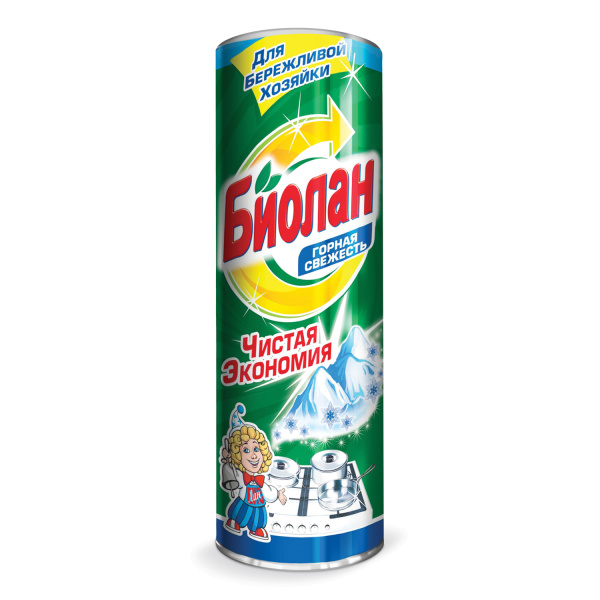 Чистящее средство 400г БИОЛАН "Горная свежесть", порошок, ш/к 11148